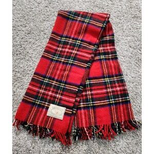 Vtg James Pringle Weavers Wool Blend Throw Blanket Tartan Plaid ‎ 46x56 + Fringe